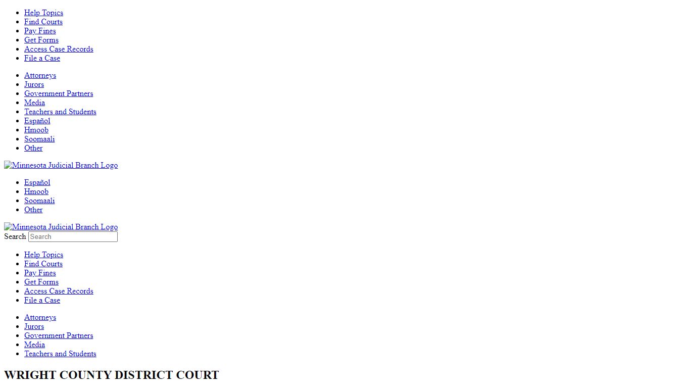 Minnesota Judicial Branch - Wright County District Court