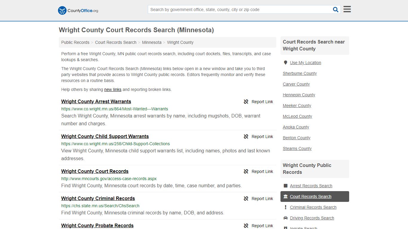 Court Records Search - Wright County, MN (Adoptions ...